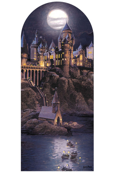 Hogwarts Castle at Night Cardboard Backdrop Official Harry Potter