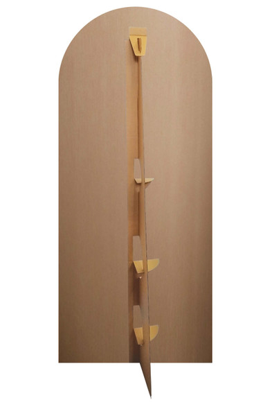 Rear of Game of Thrones Stark Sigil Cardboard Backdrop Official Scene