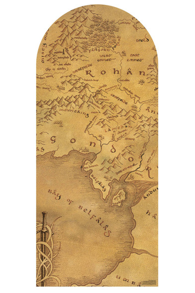 Lord of the Rings Aged Effect Map Cardboard Backdrop Official Standee