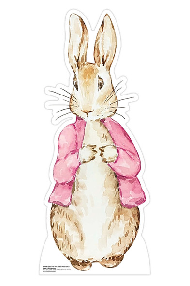 Easter Bunny Rabbit in Pink Jacket Cardboard Cutout / Standee