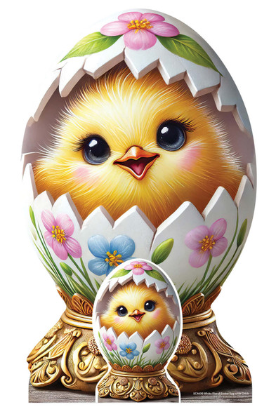 Cute Chick with Easter Egg Cardboard Cutout / Standee / Standup