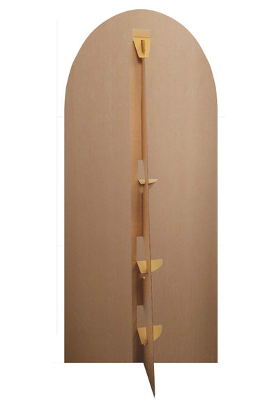 Rear of Happy 18th Birthday Black and Gold Cardboard Backdrop Party Standee