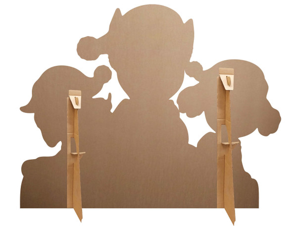 Rear of Paw Patrol Pups Christmas Group Cardboard Cutout Official Standup