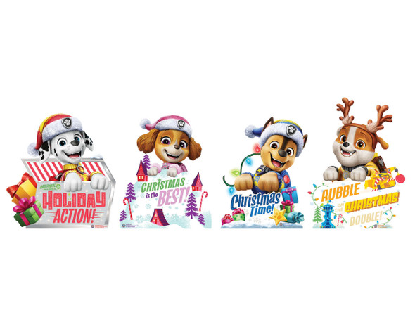 Paw Patrol Pups with Christmas Signs Cardboard Cutout Pack Multi Pack Image 2