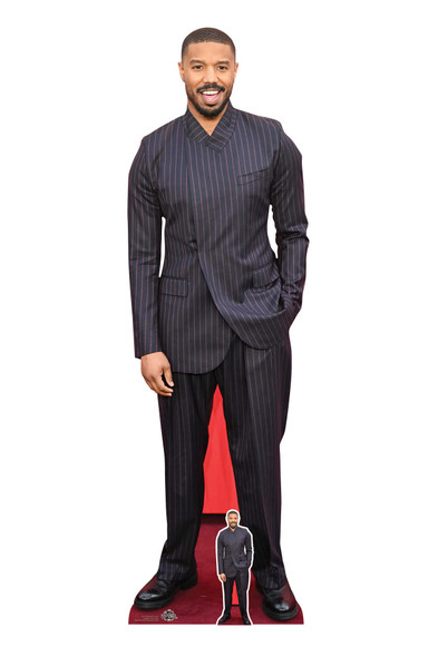 Michael B. Jordan Pink Striped Suit Lifesize Cardboard Cutout / Standee / Standup