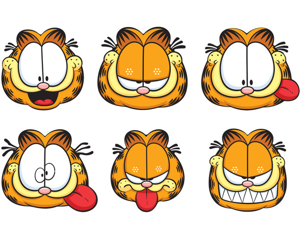 Garfield Emotions 2D Card Party Face Masks Variety 6 Pack