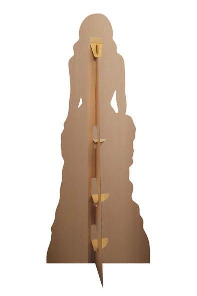 Rear of Sydney Sweeney Silver Dress Celebrity Lifesize Cardboard Cutout