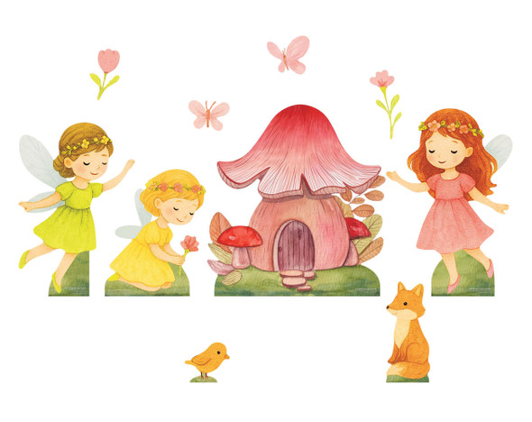 Fairy Princess Toadstool Cardboard Cutout Multi Pack Bundle