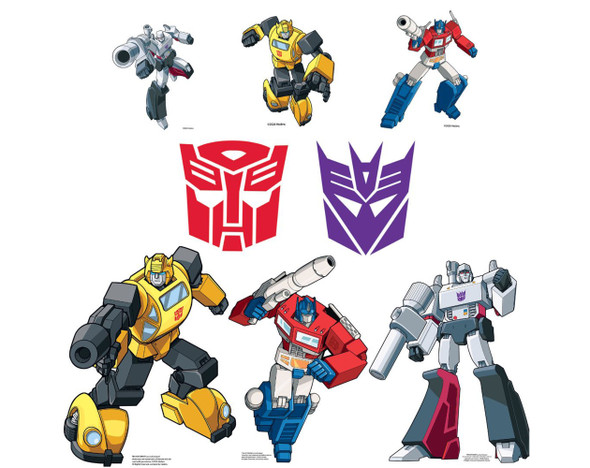 Transformers Retro Cardboard Cutout Multi Pack Party Bundle 