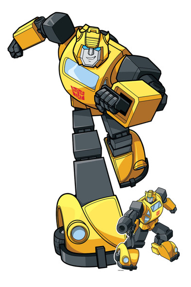 Bumblebee from Transformers Cardboard Cutout Animation Style Standee