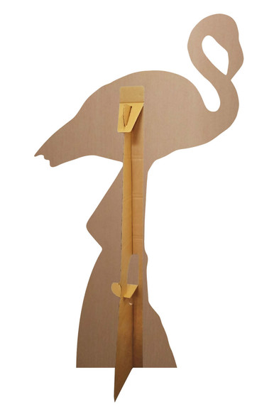 Rear of Flamingo Lifesize Cardboard Cutout Tropical Bird Standee