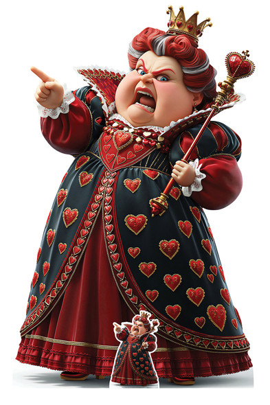The Queen of Hearts cardboard cutout