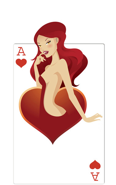 Hearts Babe (Poker Night) - Lifesize Cardboard Cutout / Standee