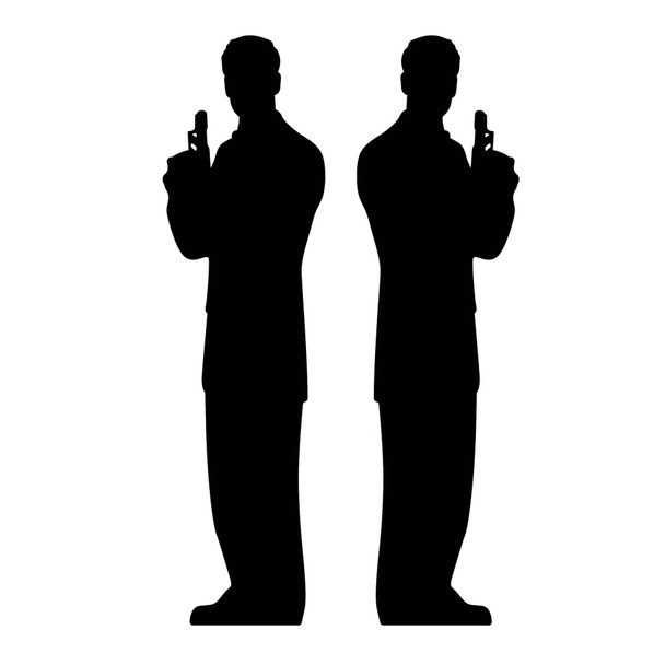 Secret Agent Male Double Pack (James Bond Style) - Lifesize Cardboard Cutout / Standee