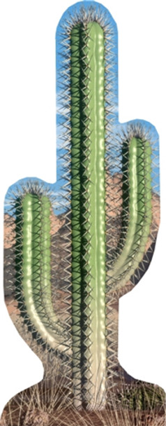 Cactus (thème western) - découpe en carton grandeur nature / voyageur debout