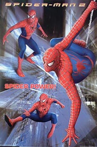 Spiderman 2 (herdruk van spider power) (2004) herdruk bioscoopposter