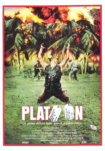 PLATOON (Single-sided Italian Reprint) (1986) REPRINT CINEMA POSTER
