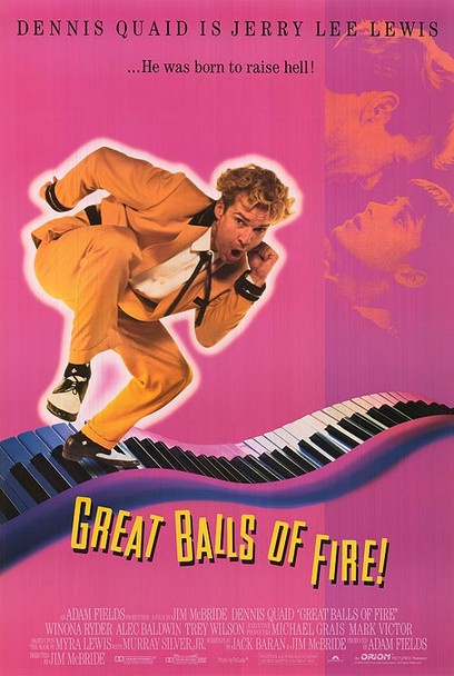 GREAT BALLS OF FIRE (1989) ORIGINAL CINEMA POSTER