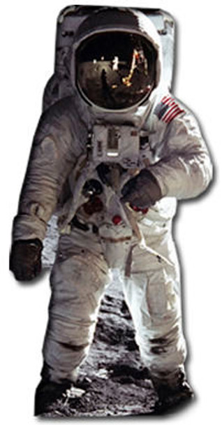 Buzz aldrin (astronaute de l'alunissage) - découpe / voyageur debout en carton grandeur nature