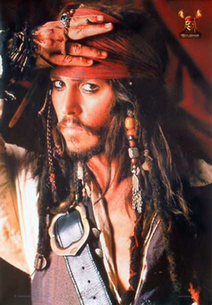 PIRATES OF THE CARRIBEAN: DEAD MAN'S CHEST (Depp hand on head Reprint) REPRINT POSTER