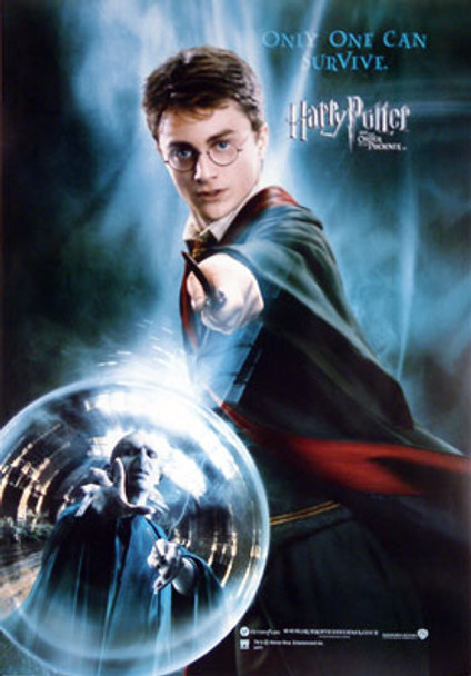 Harry Potter and the Order of the Phoenix (harry wand reprint) genoptryk plakat