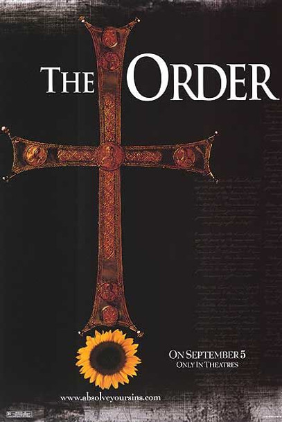 Cartel de cine original de la orden/el devorador de pecados (cruz avanzada de un solo lado)