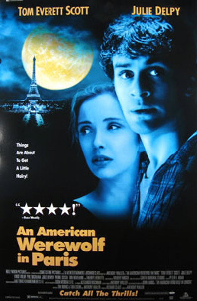 AN AMERICAN WEREWOLF IN PARIS (Video) ORIGINAL VIDEO/DVD AD POSTER