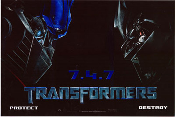 Affiche de cinéma originale Transformers (simple face)