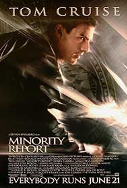Póster de cine original de Minority Report (estilo b a una cara)