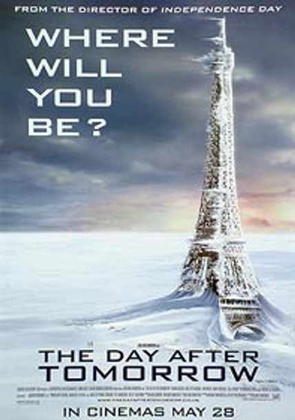 THE DAY AFTER TOMORROW (Eiffel Tower) (DOUBLE SIDED) ORIGINAL CINEMA POSTER