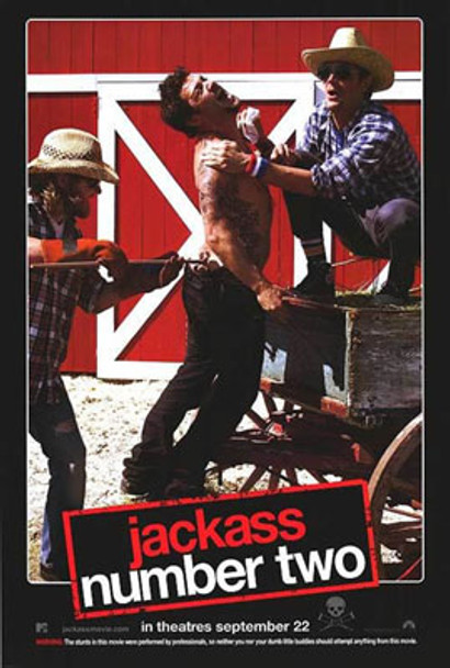 JACKASS THE MOVIE NUMBER 2 (DOUBLE SIDED) ORIGINAL CINEMA POSTER