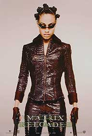 THE MATRIX RELOADED (Single Sided Advance Reprint Niobe Full Body) REPRINT POSTER
