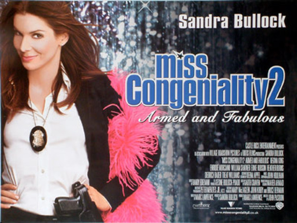 Miss congeniality 2 (dobbeltsidet) original biografplakat