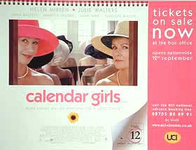CALENDAR GIRLS ORIGINAL CINEMA POSTER