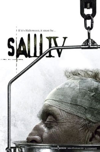 Póster de cine original Saw 4 (avance a una cara)