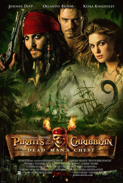 Pirates des Caraïbes : Le coffre de l'homme mort (double face régulier) affiche de cinéma originale