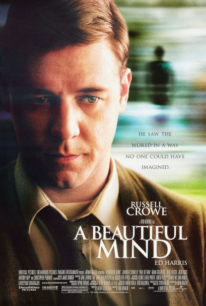 Un póster de película original de Beautiful Mind, póster de una hoja de doble cara