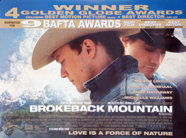 Originele bioscoopposter van Brokeback Mountain