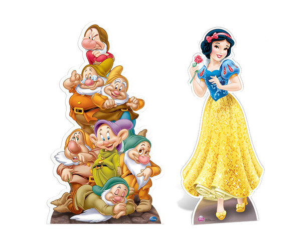 Lifesize Cardboard Cutout Set Of Snow White And The Seven Dwarves Buy Cutouts And Standees At 