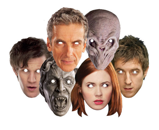 Masques pour le visage Doctor Who Party (Ensemble de 6)