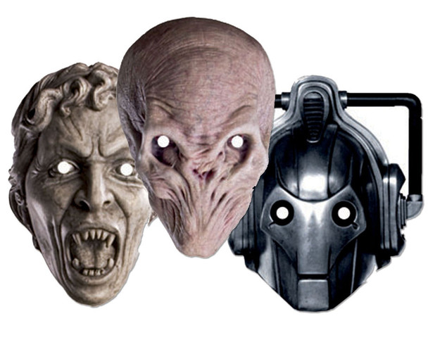 Doctor Who Party Face Masks  (Monsters set of 3)