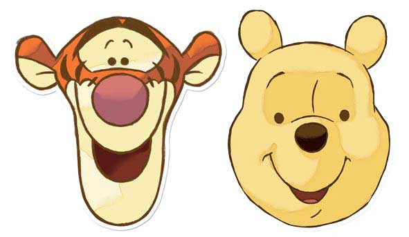 Winnie The Pooh and Tigger Face Mask Set