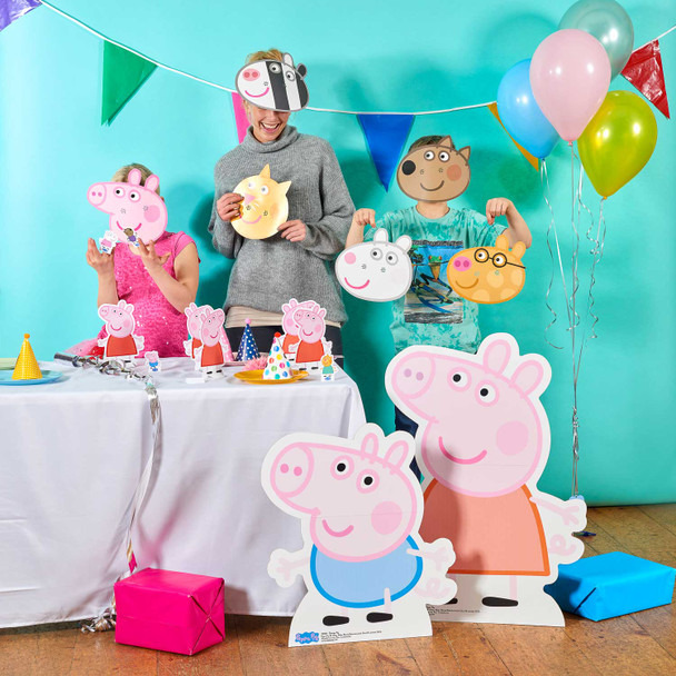 Official Peppa Pig cardboard cutouts, masks and tabletop cutout decorations