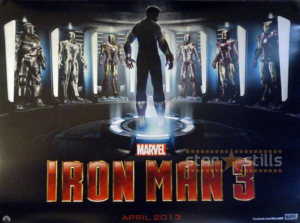 IRON MAN 3 Poster (Quad)