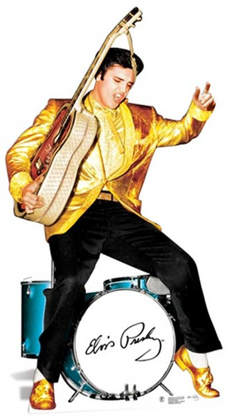 Elvis Gold Jacket and Drums cutout