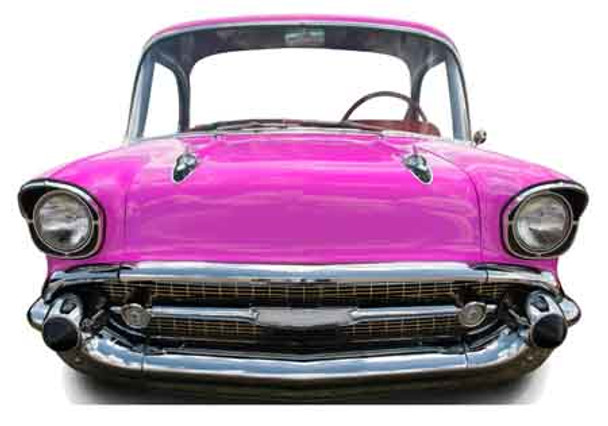Pink Car (large) - Lifesize Cardboard Cutout / Standee