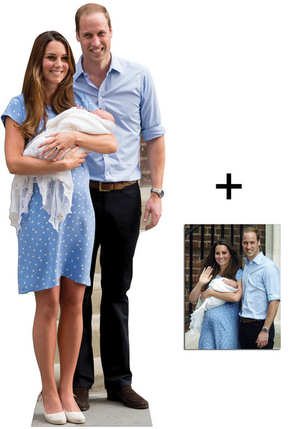 Royal Baby Prince George, William and Kate Middleton Lifesize Cardboard Cutout / Standup - Commemorative Pack