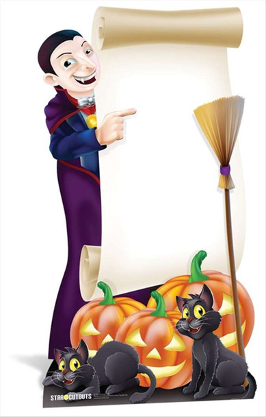 Vampire Halloween Sign Lifesize Cardboard Cutout