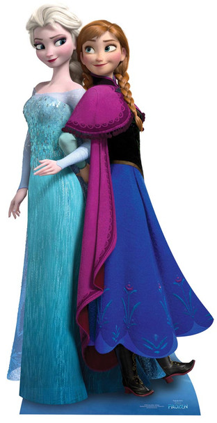 Anna and Elsa Frozen Cardboard Cutout
