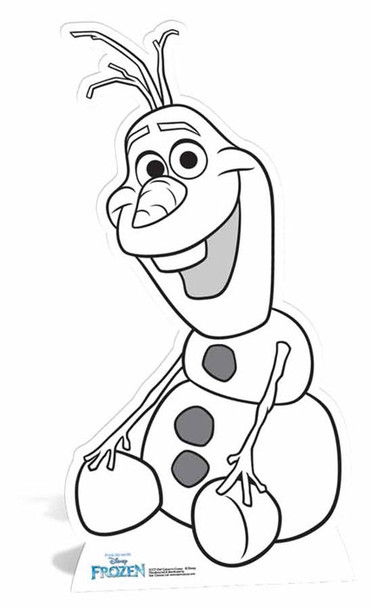 Olaf Colour In Cardboard Cutout